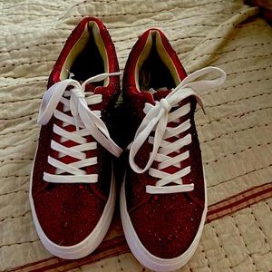 Betsey Johnson, size 8, red crystal